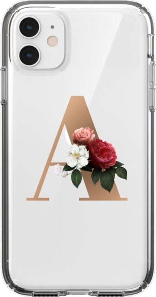 Iphone 11 A Harfi Desenli Şeffaf Telefon Kılıfı