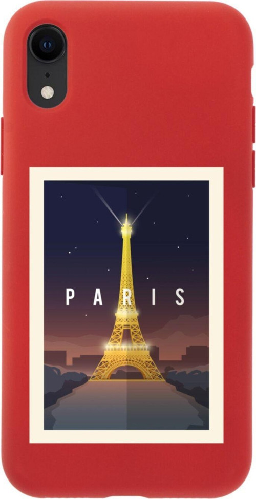 İphone Xr Paris Tasarımlı Kırmızı Telefon Kılıfı