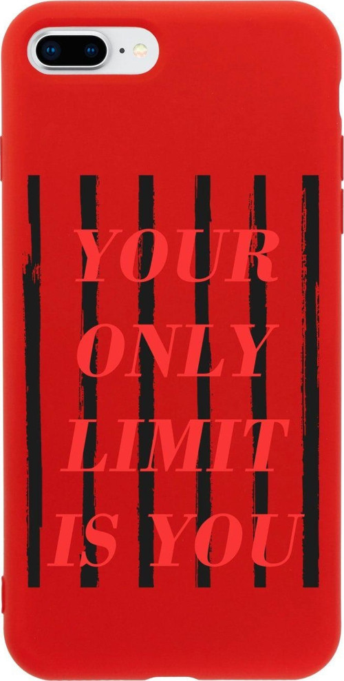 İphone 7 Plus Your Only Lımıt Is You Tasarımlı Kırmızı Telefon Kılıfı