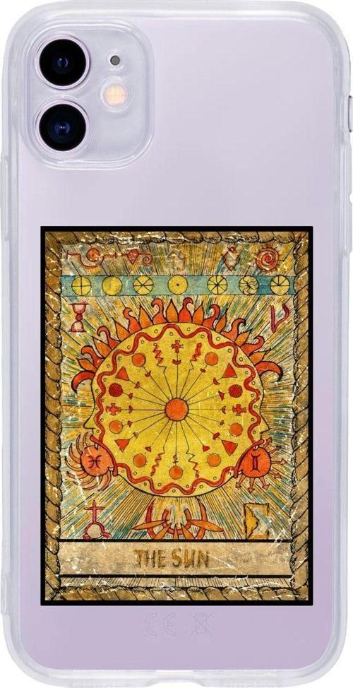 Iphone 11 The Sun Desenli Premium Şeffaf Silikon Kılıf