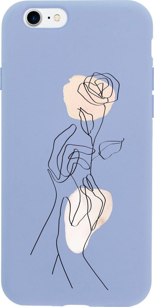 İphone 8 Hands Holding Roses Tasarımlı Lila Telefon Kılıfı