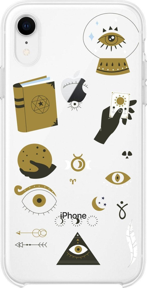 İphone Xr Esoteric Desenli Şeffaf Telefon Kılıfı