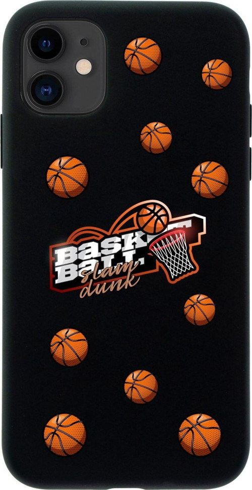İphone 12 Basketbol Top Tasarımlı Siyah Telefon Kılıfı