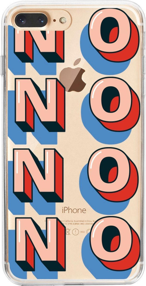 İphone 7 Plus No Retro Desenli Şeffaf Telefon Kılıfı