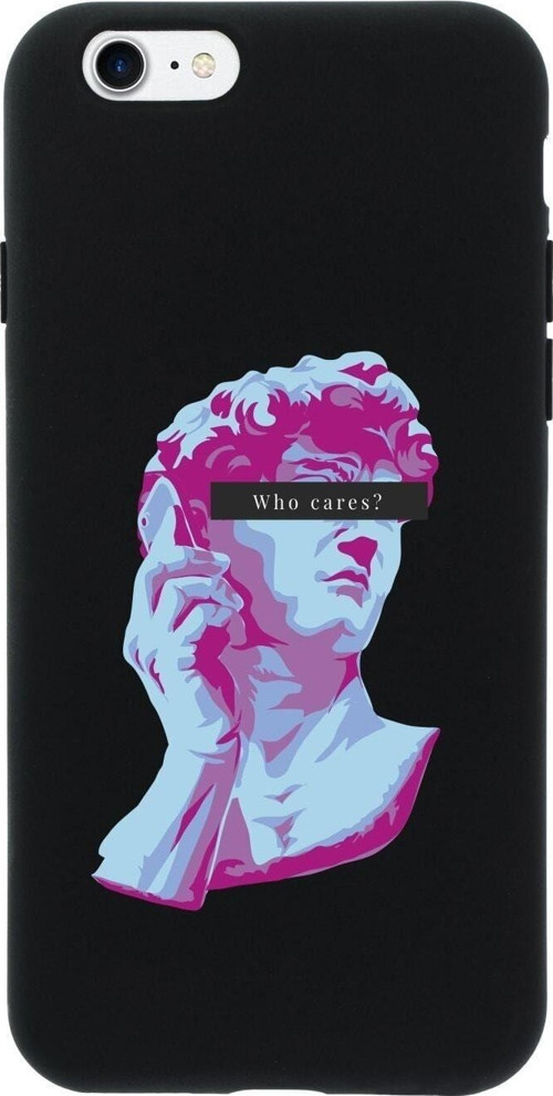 İphone 7 Who Cares Tasarımlı Siyah Telefon Kılıfı