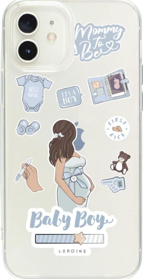 İphone 12 Baby Boy Şeffaf Telefon Kılıfı