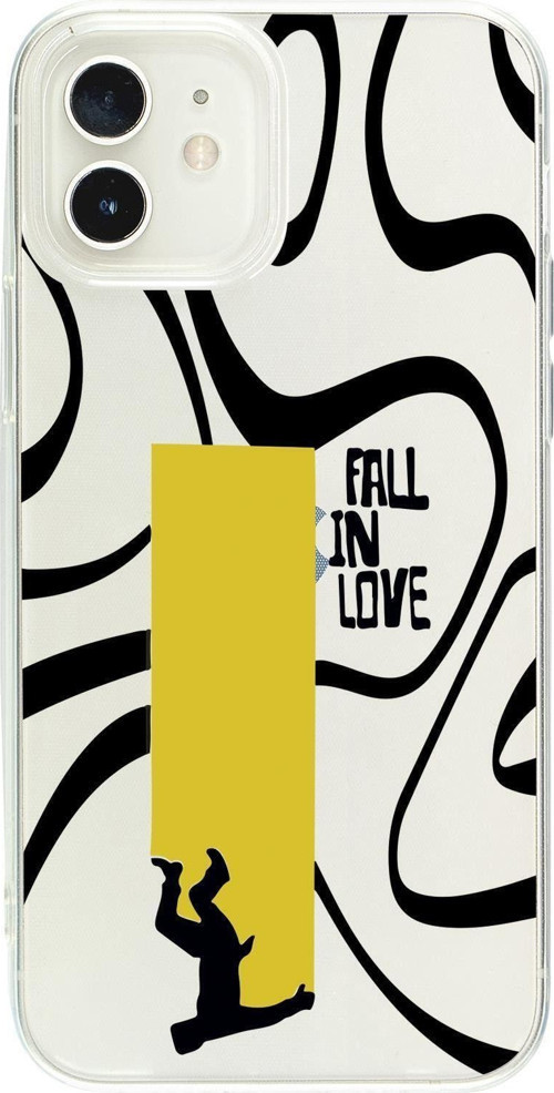 İphone 12 Fall In Love Premium Şeffaf Silikon Kılıf