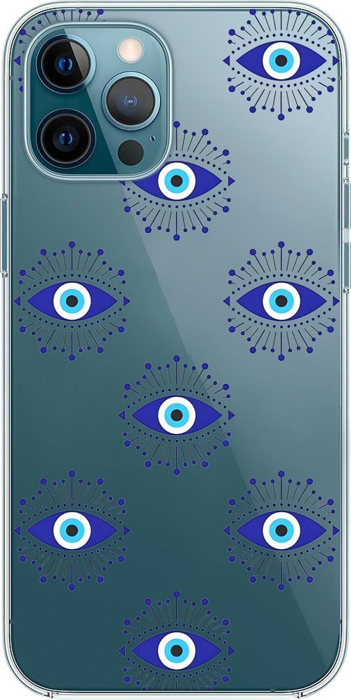 İphone 12 Pro Uyumlu Mystic Aura Desenli Premium Şeffaf Silikon Kılıf