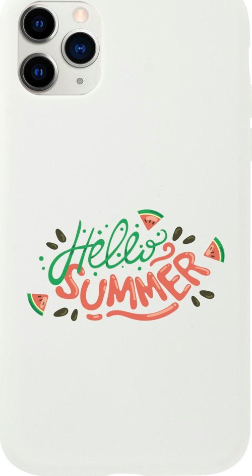 Iphone 11 Pro Max Hello Summer Tasarımlı Beyaz Telefon Kılıfı