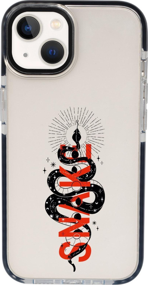 İphone 15 Plus Uyumlu Snake Desenli Candy Bumper Darbe Emci Silikonlu Telefon Kılıfı