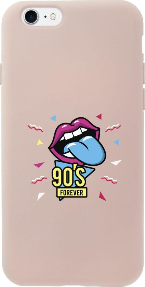 İphone Se 90'S Forever Tasarımlı Pembe Telefon Kılıfı