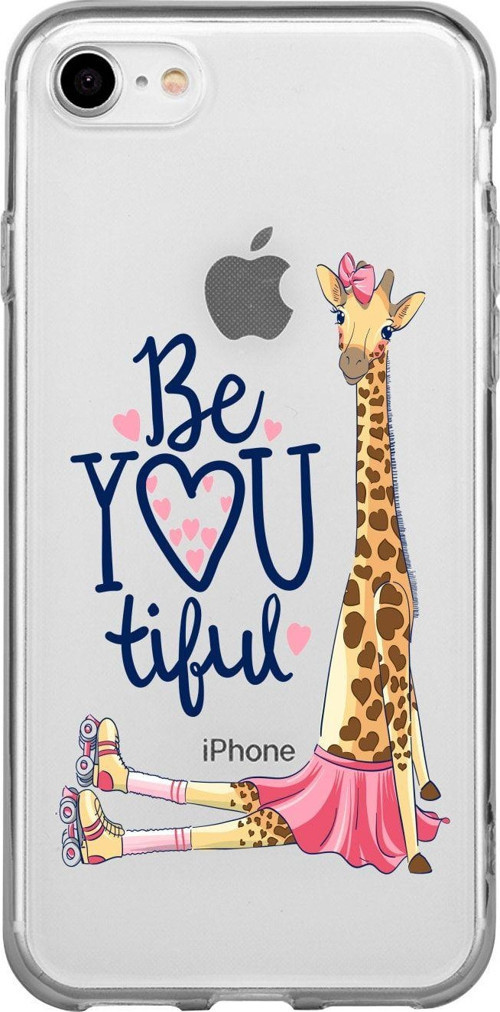 İphone Se Beatiful Zürafa Desenli Şeffaf Telefon Kılıfı