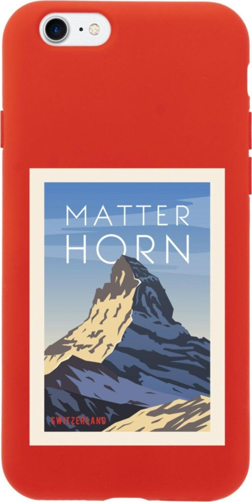 İphone 7 Matter Horn Tasarımlı Kırmızı Telefon Kılıfı