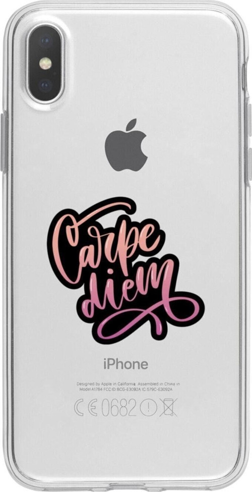 İphone Xs Max Carpe Diem Şeffaf Telefon Kılıfı