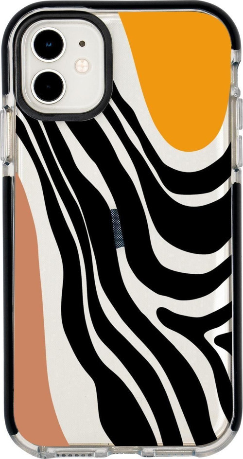 Iphone 11 Modern Art Desenli Candy Bumper Silikonlu Telefon Kılıfı.