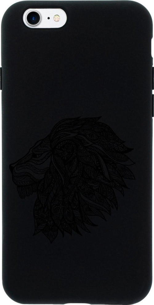 İphone 8 Çizim Aslan Tasarımlı Haki Telefon Kılıfı