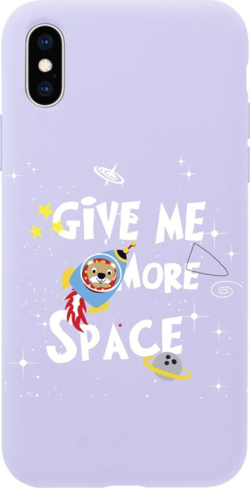 İphone Xs Give Me More Tasarımlı Lila Telefon Kılıfı