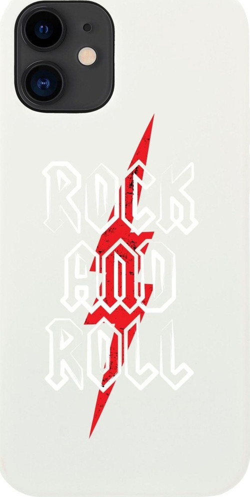 İphone 12 Rock And Roll Tasarımlı Beyaz Telefon Kılıfı