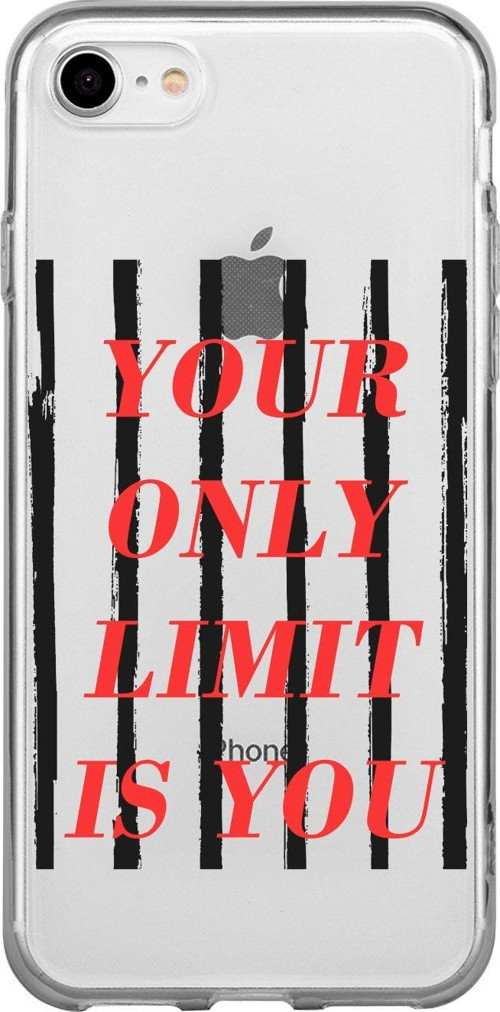 İphone Se Your Only Lımıt Is You Desenli Şeffaf Telefon Kılıfı