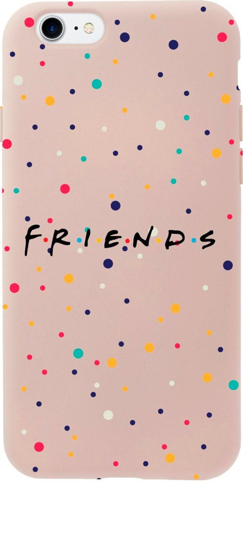 İphone Se Friends Tasarımlı Pembe Telefon Kılıfı