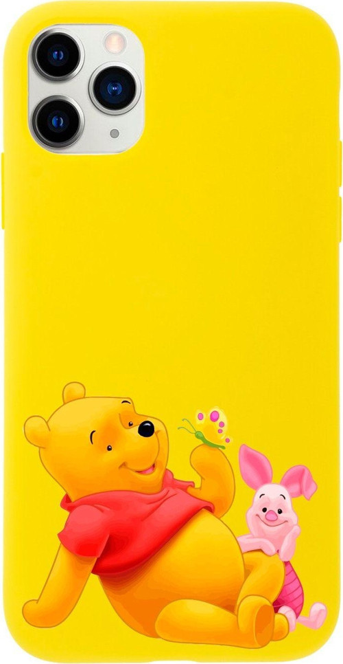 Iphone 11 Pro Pooh Tasarımlı Sarı Telefon Kılıfı
