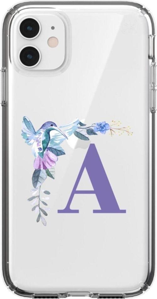 Mavi Kuş A Harfli Iphone 11 Şeffaf Kılıf