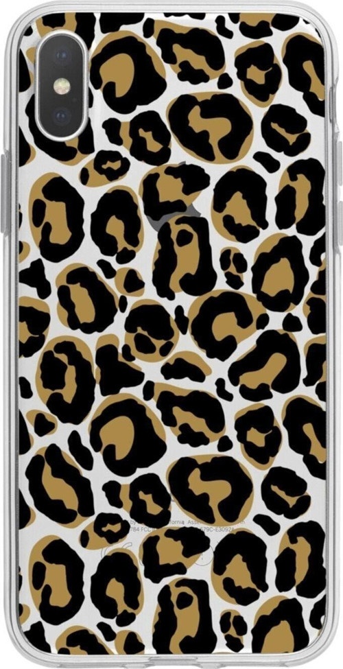 İphone X Renkli Leopar Şeffaf Telefon Kılıfı