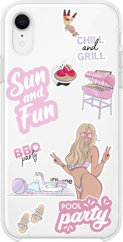 İphone Xr Pool Party Şeffaf Telefon Kılıfı