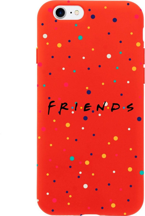 İphone Se Friends Tasarımlı Kırmızı Telefon Kılıfı