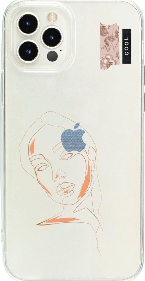 İphone 15 Pro Max Cool Art Desenli Şeffaf Telefon Kılıfı