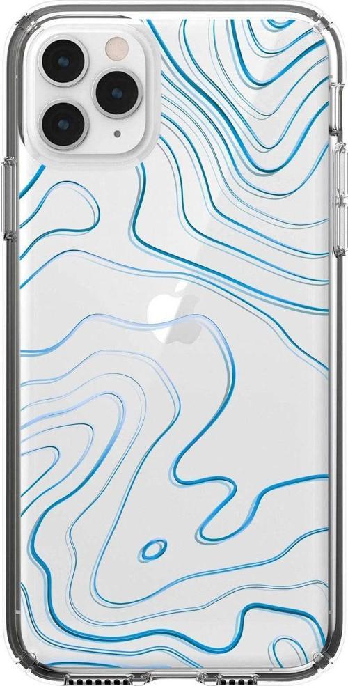 Iphone 11 Pro Blue Line Abract Şeffaf Telefon Kılıfı
