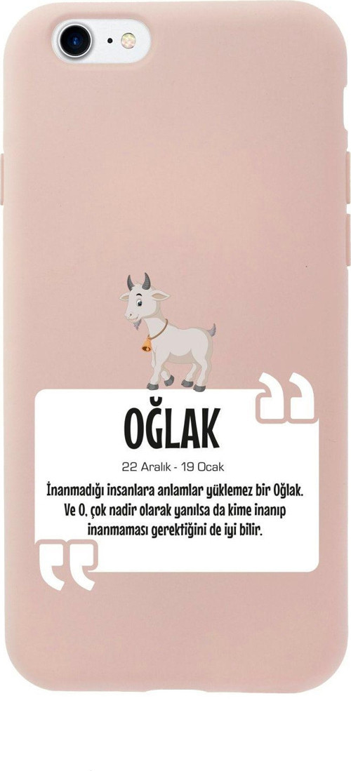 İphone Se Oğlak Burcu Tasarımlı Pembe Telefon Kılıfı