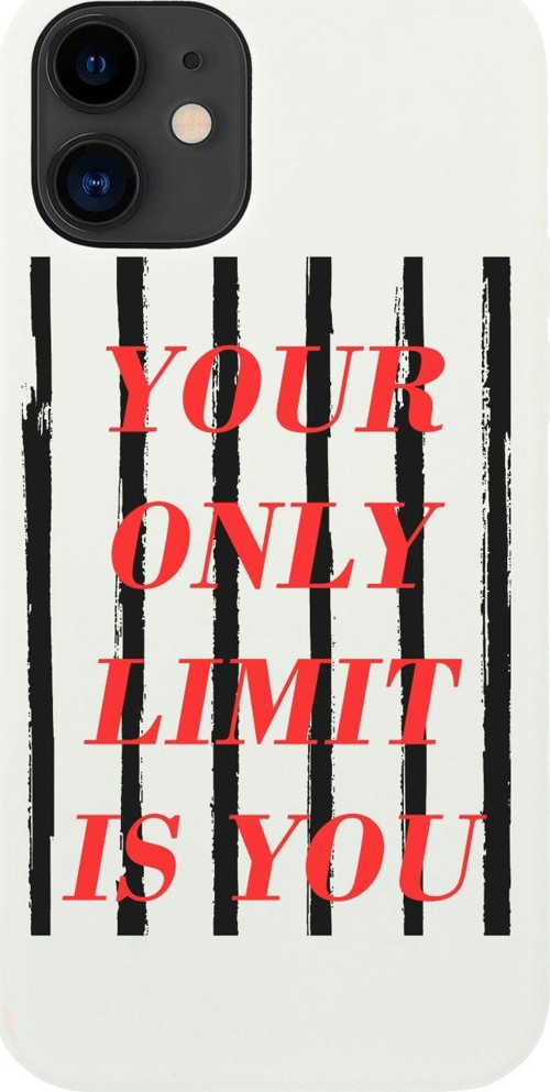 İphone 12 Your Only Lımıt Is You Tasarımlı Beyaz Telefon Kılıfı