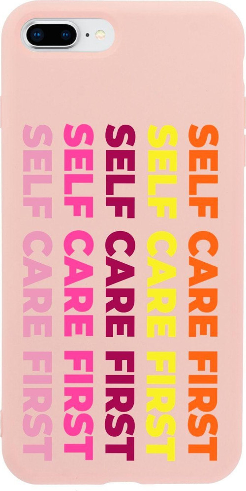İphone 7 Plus Self Care Fırst Tasarımlı Pembe Telefon Kılıfı