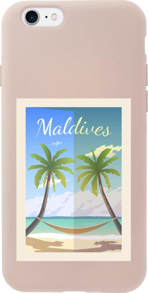 İphone 7 Maldives Tasarımlı Pembe Telefon Kılıfı