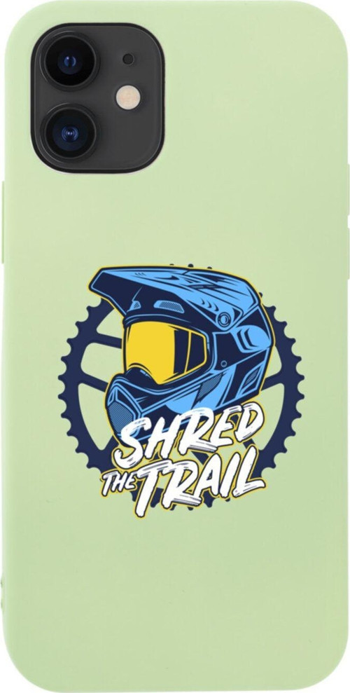İphone 12 Shred The Trail Tasarımlı Yeşil Telefon Kılıfı
