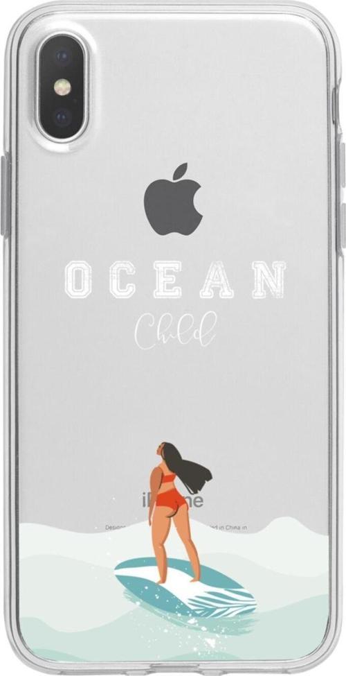 İphone X Ocean Child Şeffaf Telefon Kılıfı