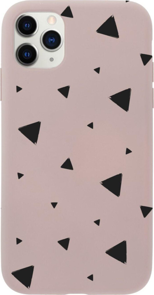 Iphone 11 Pro Max Triangle World Tasarımlı Pembe Telefon Kılıfı