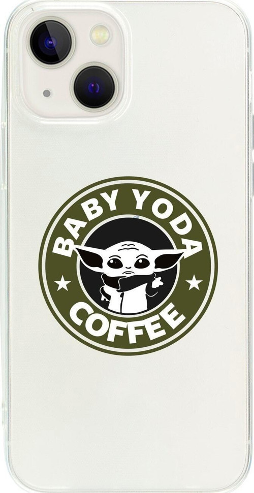 İphone 15 Baby Yoda Desenli Şeffaf Telefon Kılıfı
