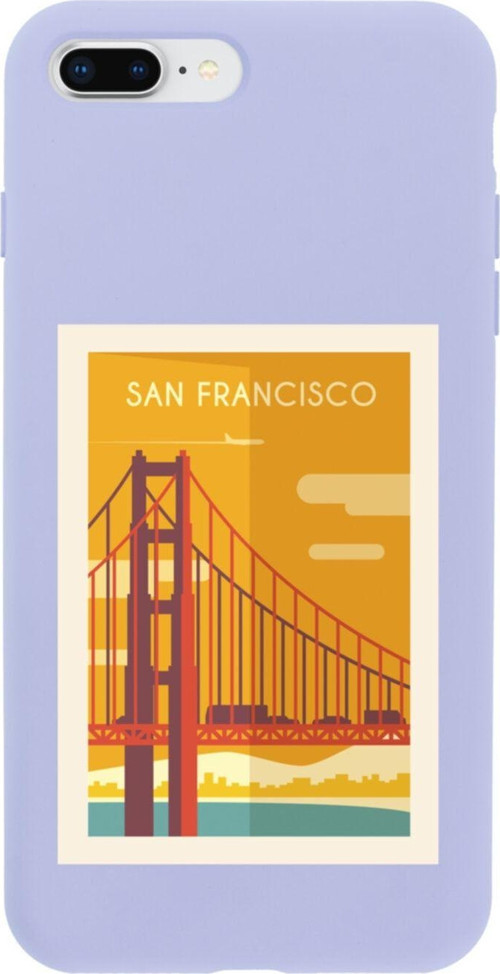 İphone 8 Plus San Francisco Tasarımlı Lila Telefon Kılıfı