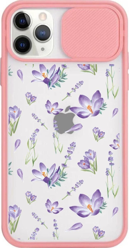 Mor Lavanta Tasarımlı Iphone 11 Pro Pembe Telefon Kılıfı