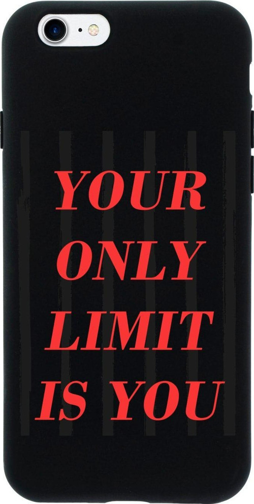 İphone 7 Your Only Lımıt Is You Tasarımlı Siyah Telefon Kılıfı