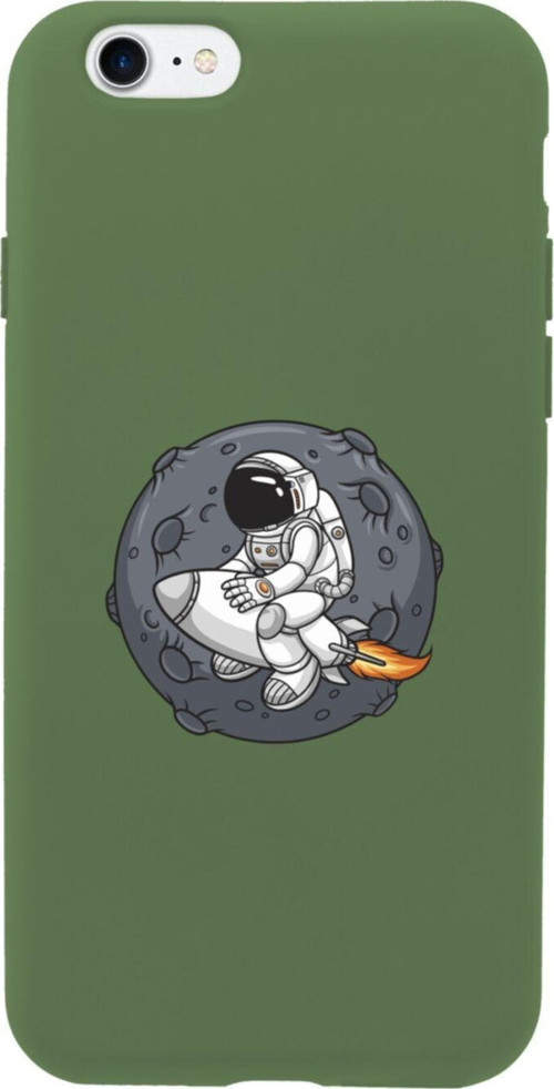 İphone 7 Gezegen Ve Astronot Tasarımlı Haki Telefon Kılıfı