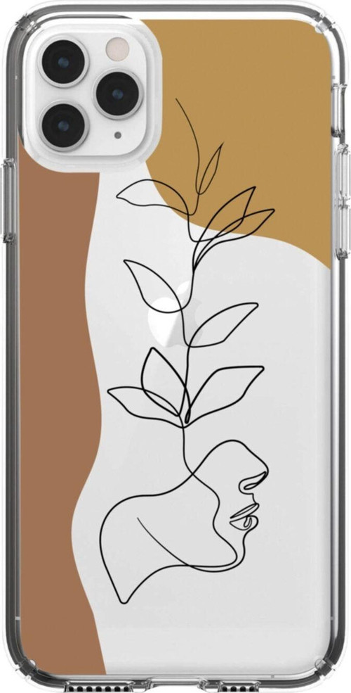 Iphone 11 Pro Flowers Face Şeffaf Telefon Kılıfı