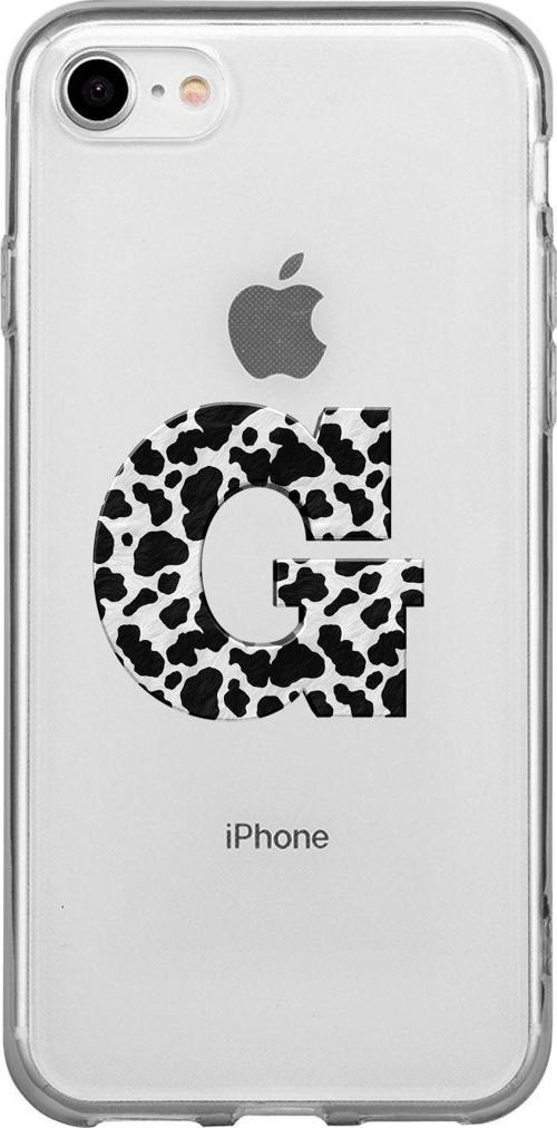 İphone 8 G Harfi Desenli Şeffaf Telefon Kılıfı