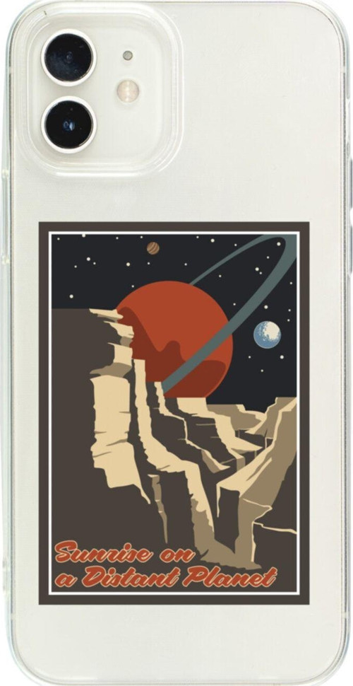 İphone 12 Sunrise On Planet Tasarımlı Şeffaf Telefon Kılıfı