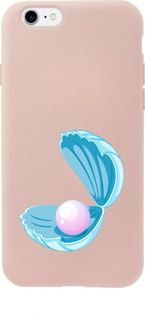İphone 7 Incili Deniz Tasarımlı Pembe Telefon Kılıfı