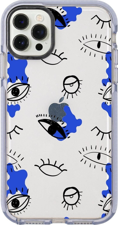 Iphone 12 Pro Max Evil Eye Desenli Candy Bumper Silikonlu Telefon Kılıfı