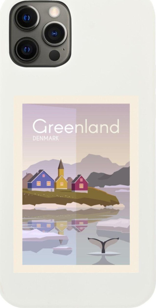 Iphone 12 Pro Denmark Greenland Tasarımlı Beyaz Telefon Kılıfı