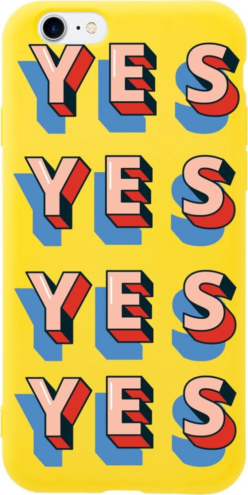 İphone Se Yes Retro Tasarımlı Sarı Telefon Kılıfı